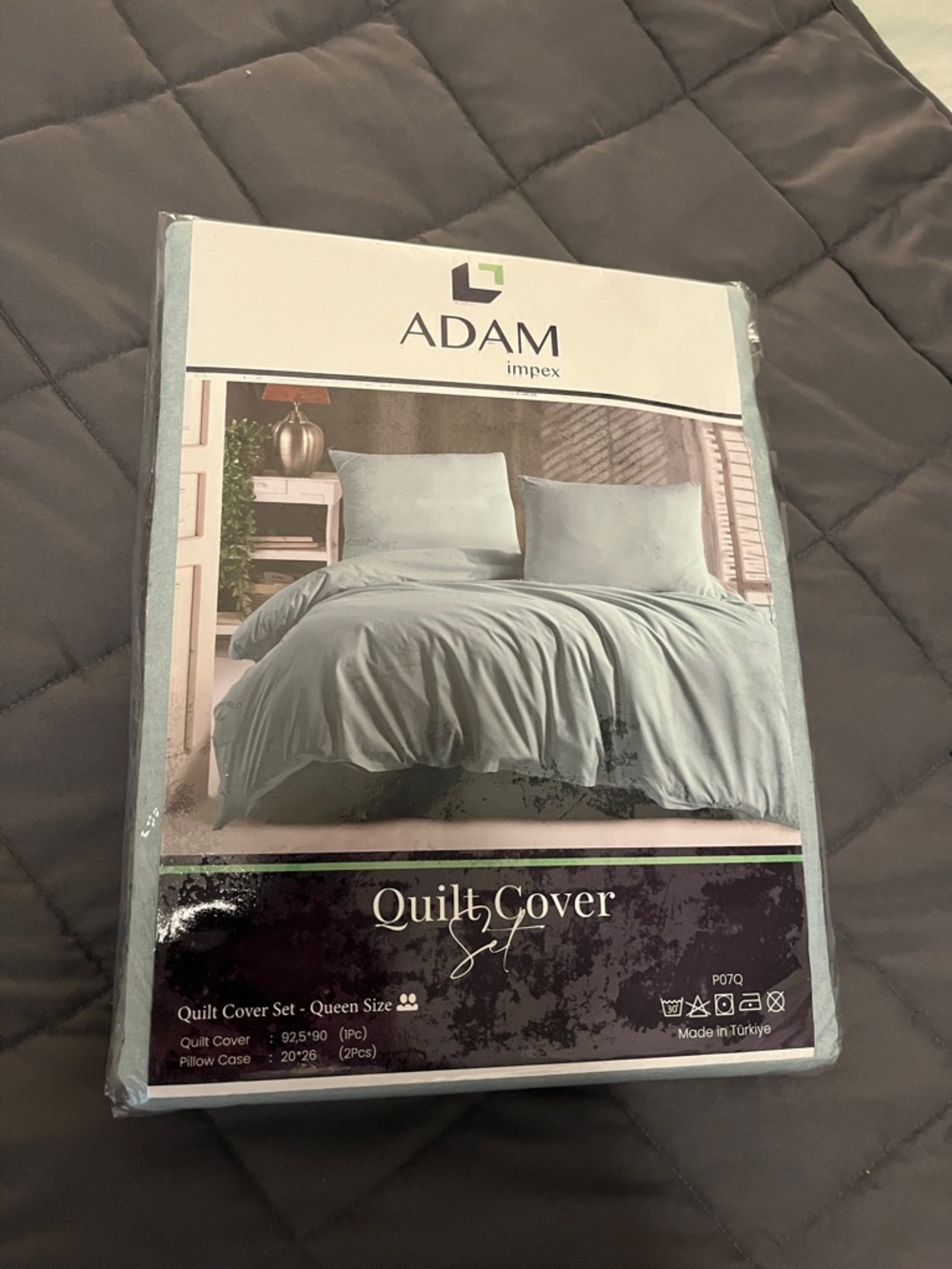 ADAM Impex Sage Light Blue Quilt Cover Set - Queen